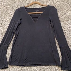 Soft and sexy t shirt with bell sleeves